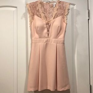 BCBG Pink Lace Mini Dress Prom Homecoming